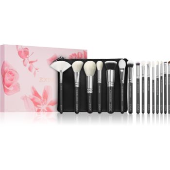 ZOEVA The Artists Brush Set Silver set de pensule cu geantă - imagine 2
